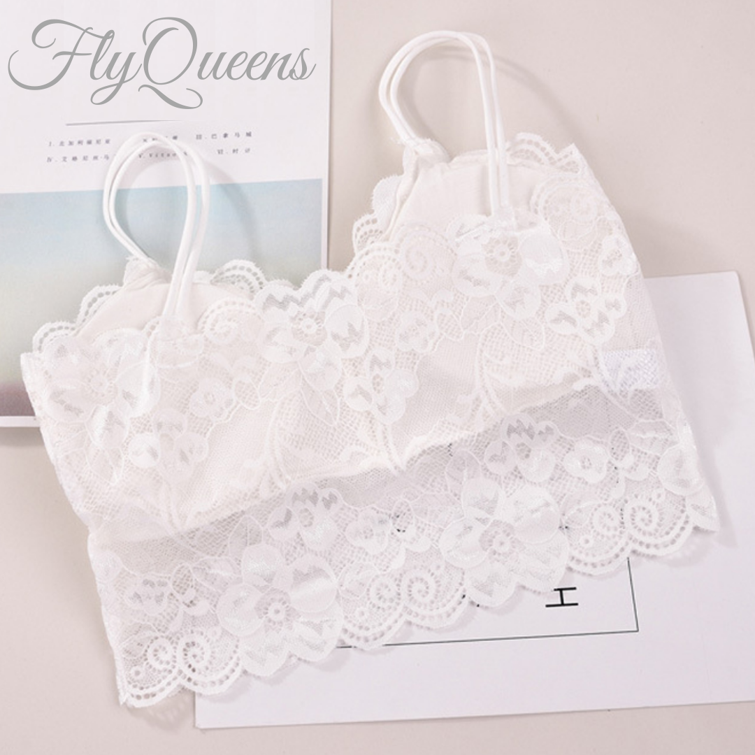 Lace Lust Bralette - White - flyqueens