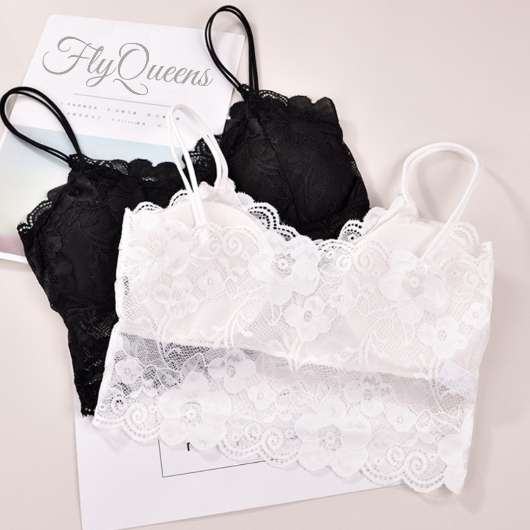 Lace Lust Bralette - White - flyqueens