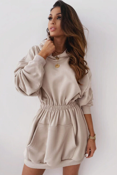 Ariel Sweater Dress - Beige