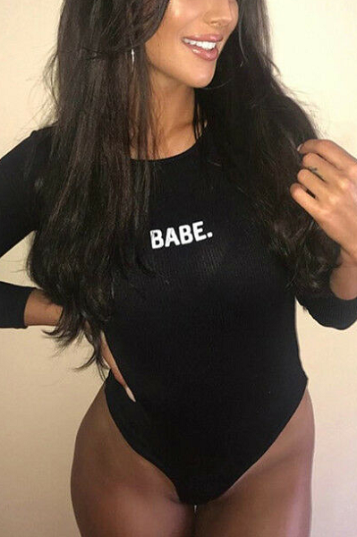 Babe Bodysuit - Black - flyqueens