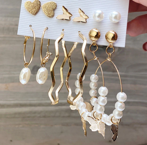 Pearl Princess Earrings Set
