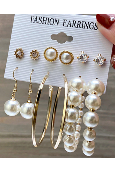 Pearl Love Earrings Set