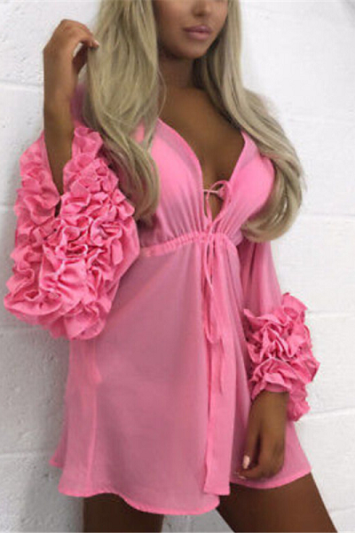 Beautiful Vision Cover-Up/Robe - Pink - flyqueens