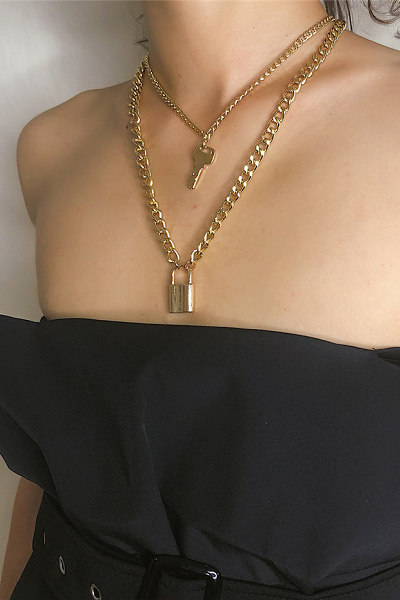 Locked Down Love Necklace