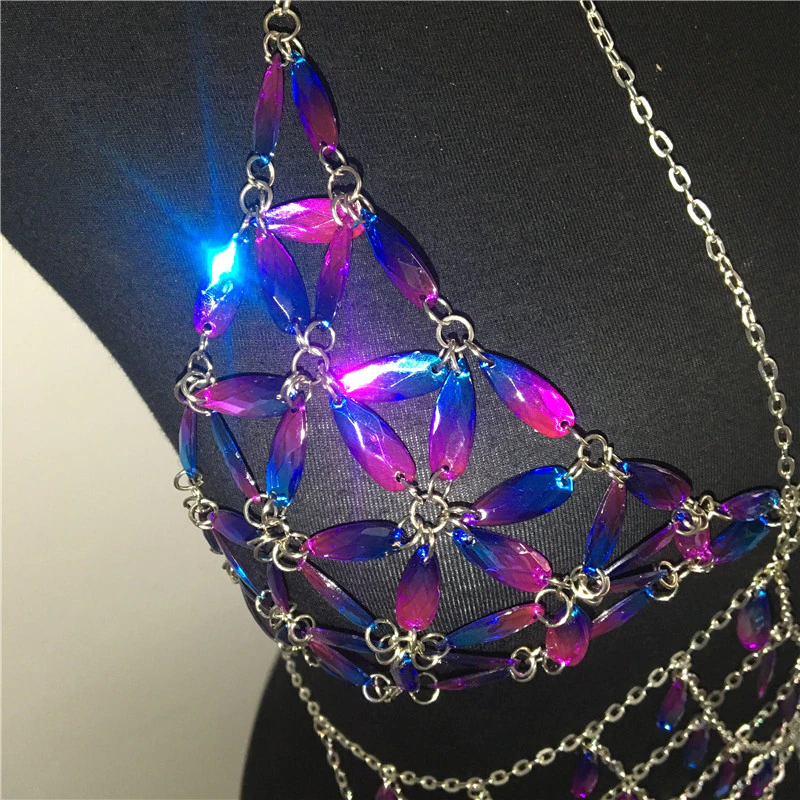 Sunbeam Top/Body Jewelry - Purple