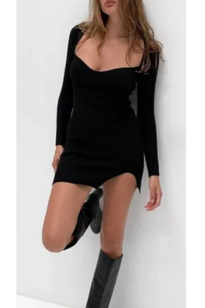 Sweet Thang Sweater Dress - Black