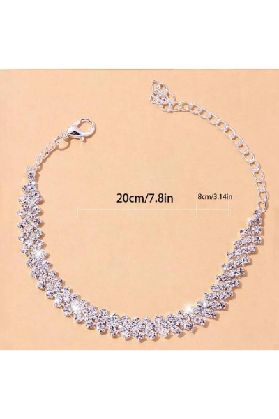 Stay Dazzled Anklet - Silver