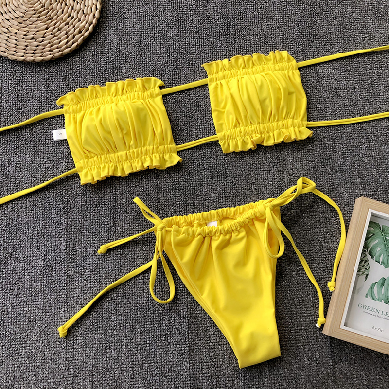 Beach Babe Bikini Set - Yellow