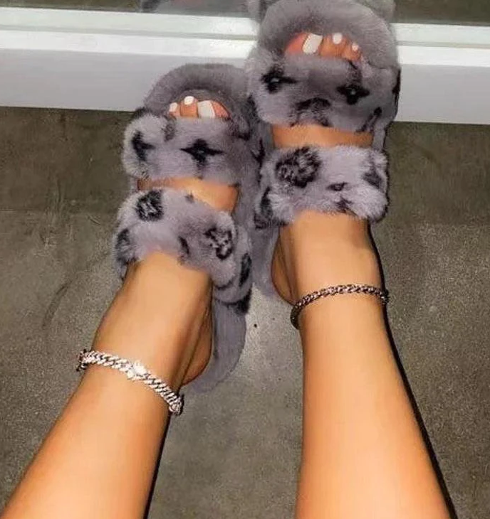 Bougie Babe Slippers - Grey