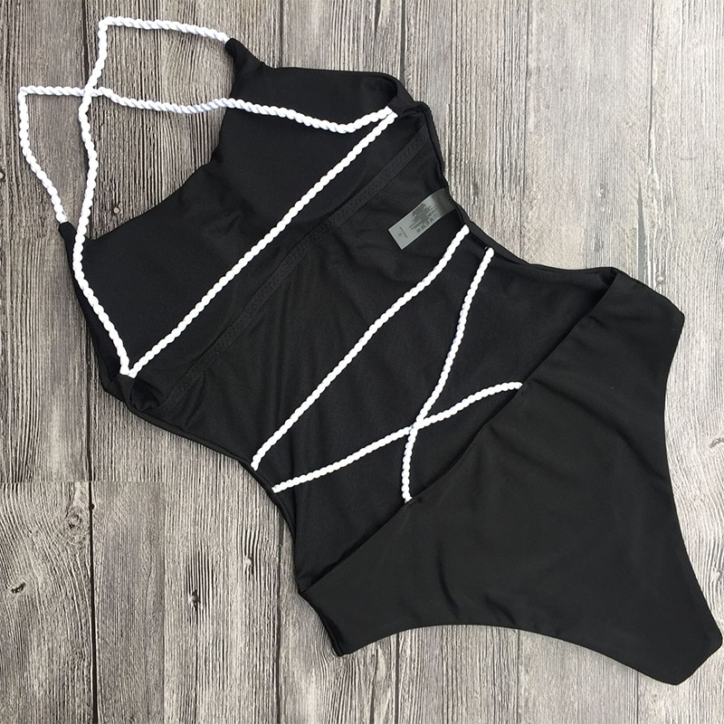 Forever a Baddie Swimsuit - Black & White - flyqueens