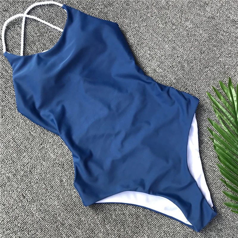 Forever a Baddie Swimsuit - Navy & White - flyqueens