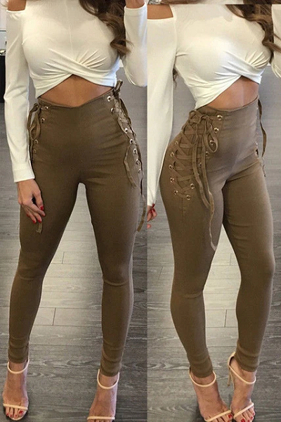 Lil Tied Up Pants - Neutral - flyqueens