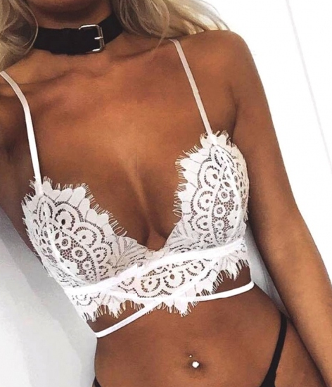 Stay Gorgeous Bralette - White - flyqueens