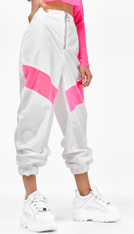 Got It Goin On Joggers - Pink & White - flyqueens